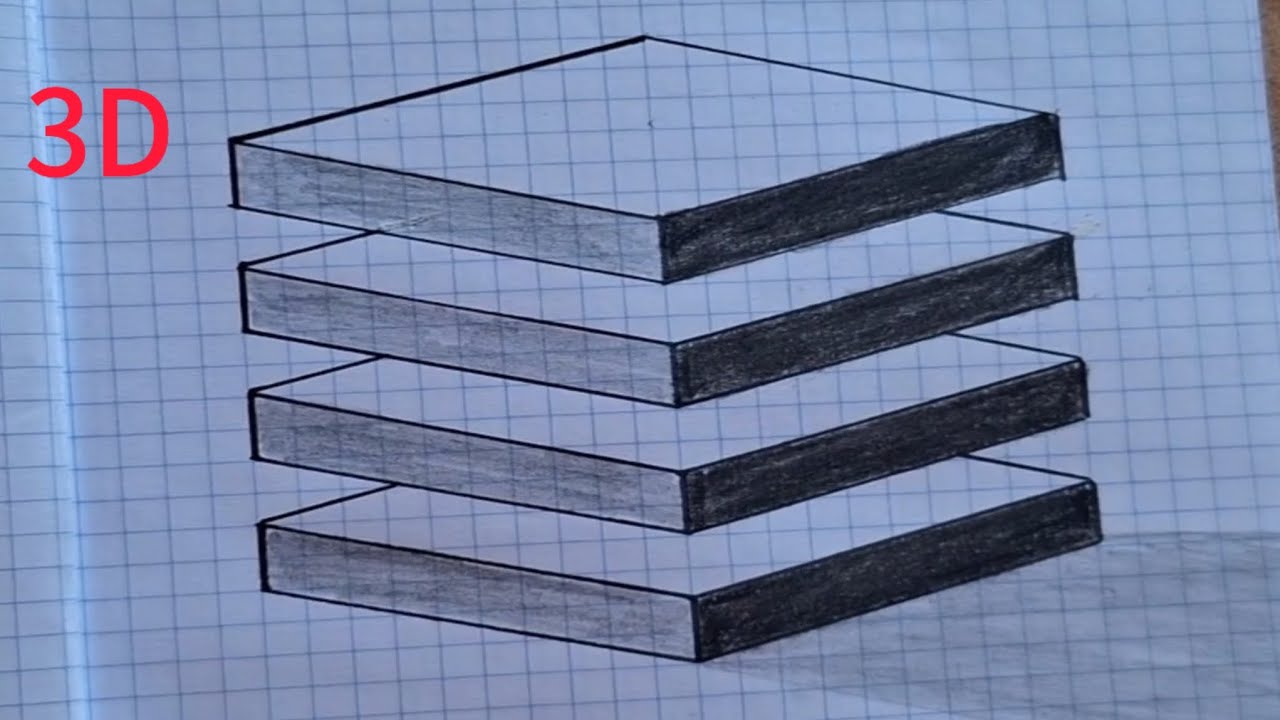 HOW TO DRAW 3D DRAWING/EASY DRAWING/Tutorial - YouTube