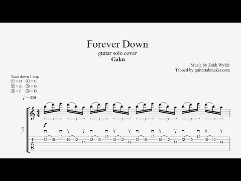 Forever Down solo TAB - guitar solo tabs (Guitar Pro)