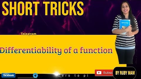 Differentiability of a function  short tricks