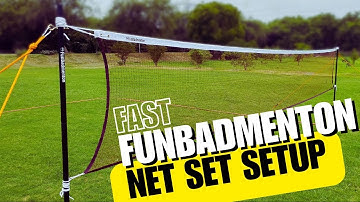 Funbadmenton net set setup | How to set up FunBadmenton Net Set | Portable Badminton Net Setup