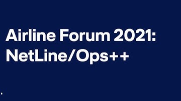Airline Forum 2021 - Andres Radig on NetLine/Ops ++ / Lufthansa Systems