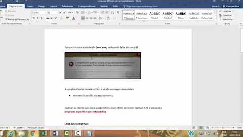 Como corrigir o erro Core Exe?