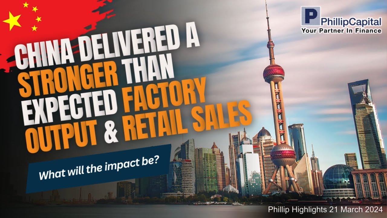 China delivered a stronger than expected factory output & retail sales ...