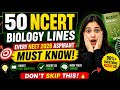 🚨 50 NCERT Biology Lines Every NEET 2026 Aspirant MUST Know | Direct Questions Asked 😱🔥#NEET2026 