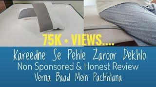 WAKEFIT - Dual Comfort Mattress & Pillow Non - Sponsored & Honest Review In Hindi | Hardness ??