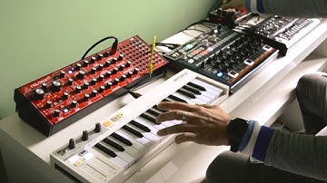 Techno Hypnotic Jam with analog Gear. Neutron behringer, td-3, drumbrute, Volca Keys.