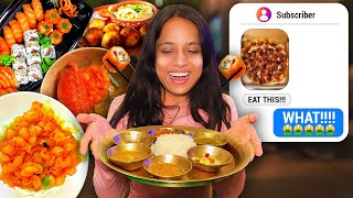 I Recreated And Ate Only Subscriber Food Plates For 24 Hours Challenge  @sosaute