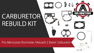 Carburetor Rebuild Kit - Fits Mercruiser Rochester Mercarb 2 Barrel Carburetor