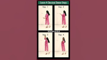 सीखिए - 4 Classical Dance Steps || Kathak For Beginners #shorts #kathak #dance #easy #shortsfeed