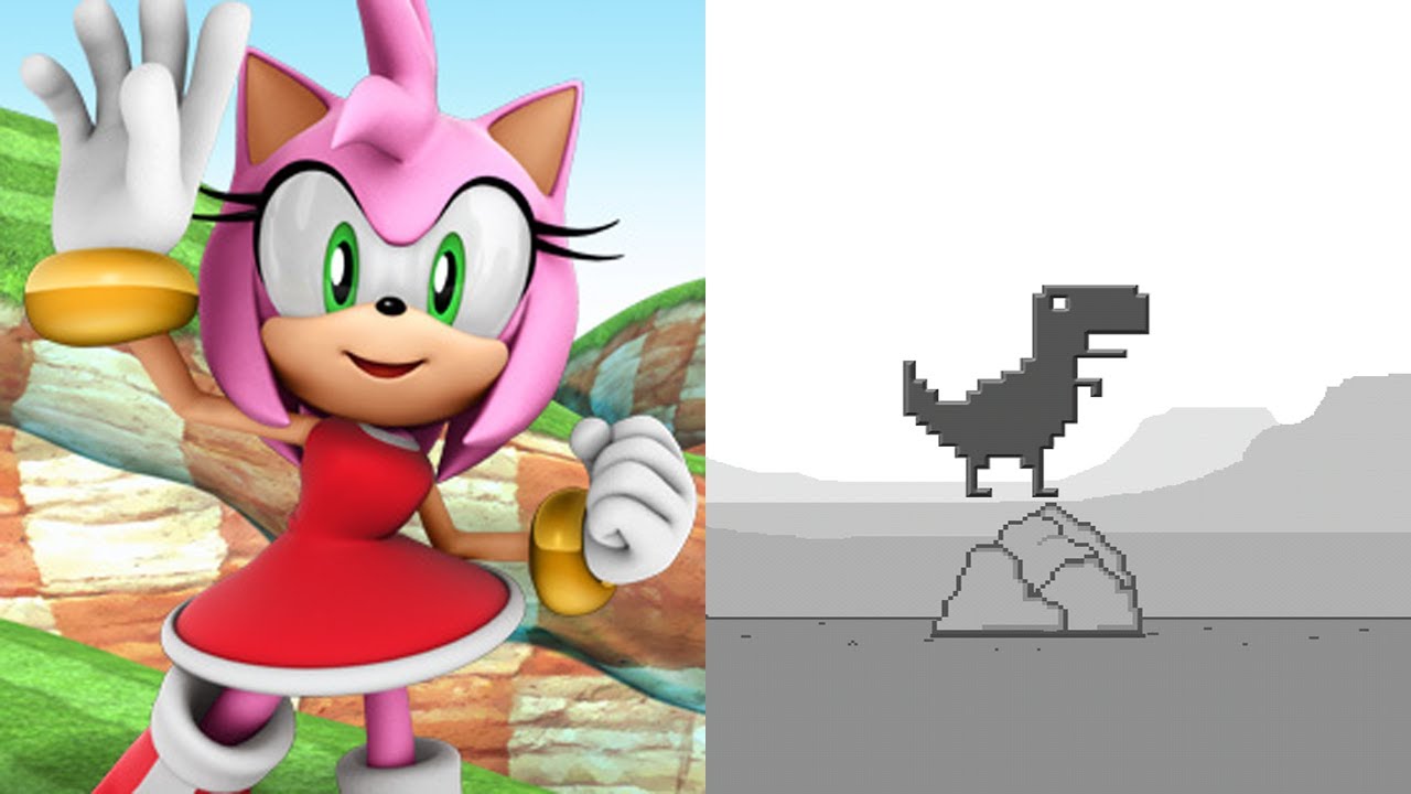 Sonic Dash Amy vs Dino Run.