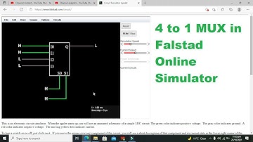how to use 4 to 1 mux in falstad online simulator | 4 to 1 multiplexer in falstad online simulator