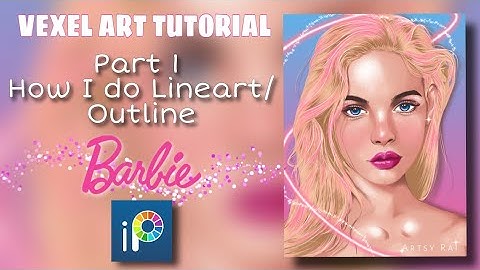 VEXEL ART Lineart Tutorial Part 1 (BARBIE GIRL- IbisPaint X)