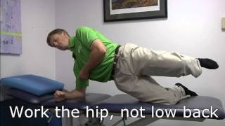 Side plank with rotation to improve hip and rotator cuff stability in sports