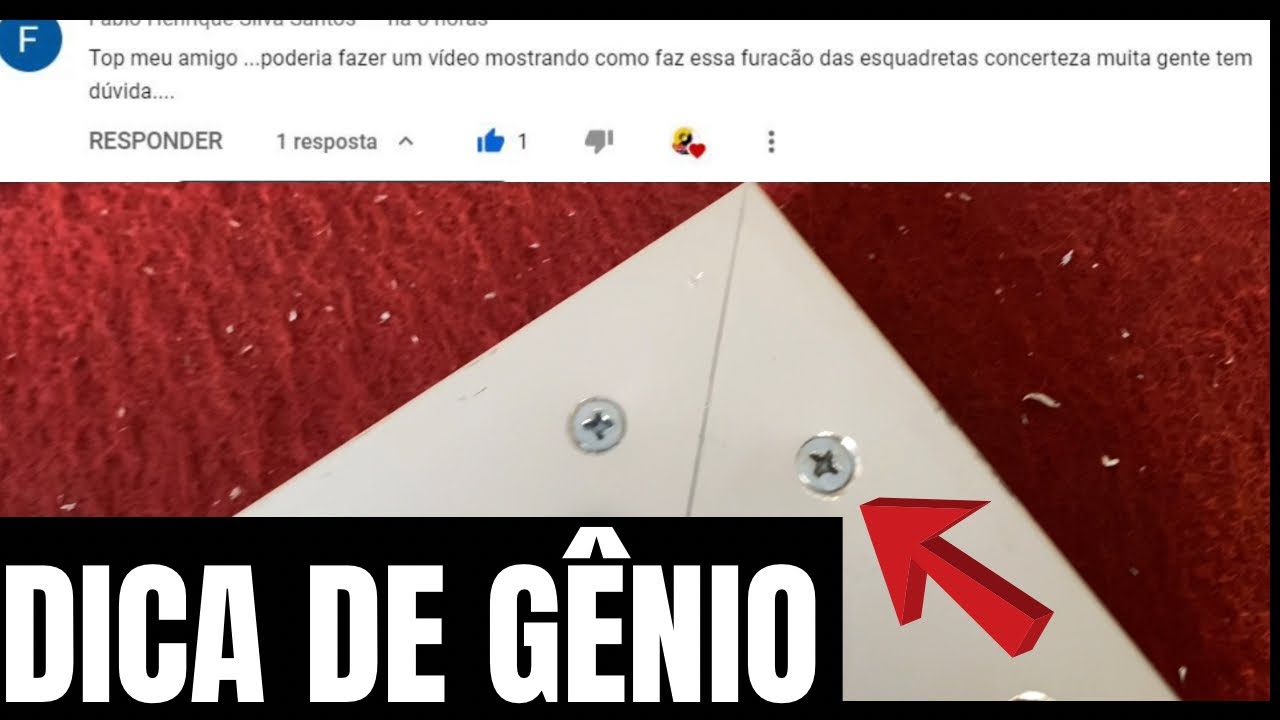 Fixação da esquadreta das gavetas