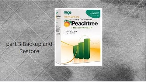 Peachtree tutorial part 3 | How to Backup and Restore a Company.|