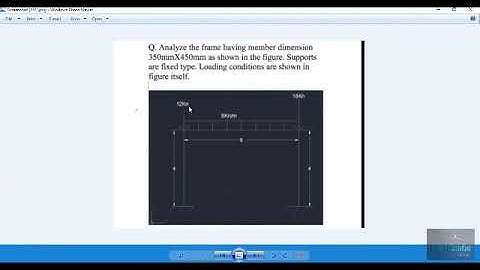 Analysis of Frames Using Staad Pro