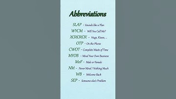 Abbreviations #english #vocabulary #abbreviation #acronyms #shorts #shortvideo