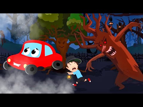 Rừng đáng sợ | Phim hoạt hình halloween | Thơ phổ biến | Little Red Car | Ca nhạc thiếu nhi