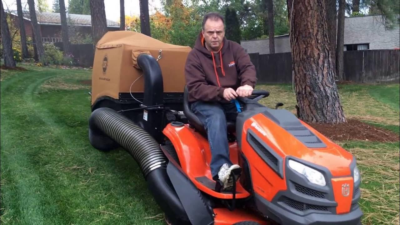 DR Tow Behind Leaf Vacuum Pickingup Pine Needles YouTube