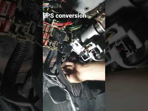 eps conversion,no more power steering pump #ek #hondacivic