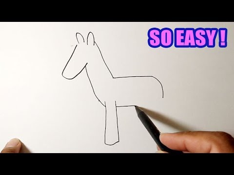 Easy things to draw for beginners | HORSE