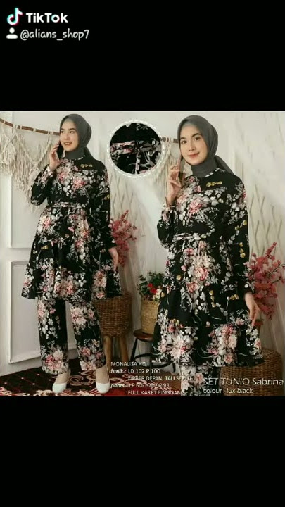 baju muslim / gamis Monalisa corak punga