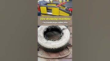 Environmental Tire Drawing: Iron Wire Extraction, Rubber Regeneration #tiredisposal