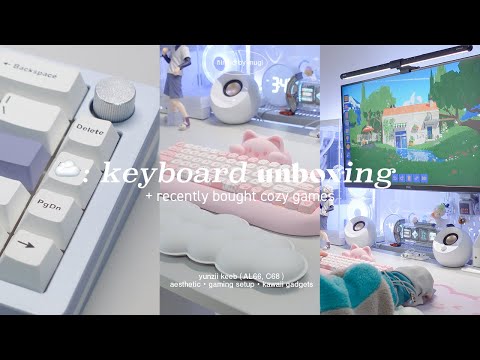 新作ゲーミングキーボード開封&最近買ったゲーム紹介 🪴┊yunzii AL66/C68,原神,steamスプリングセール,popmart,ゲーミングデスク,オタク部屋 etc. (ENG,4K