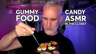 ASMR Tasting Gummy Food Candy 🍬 Relaxing Whispering for Sleep