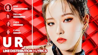 Loona - U R Line Distribution Lyrics Color Coded Patreon Requested