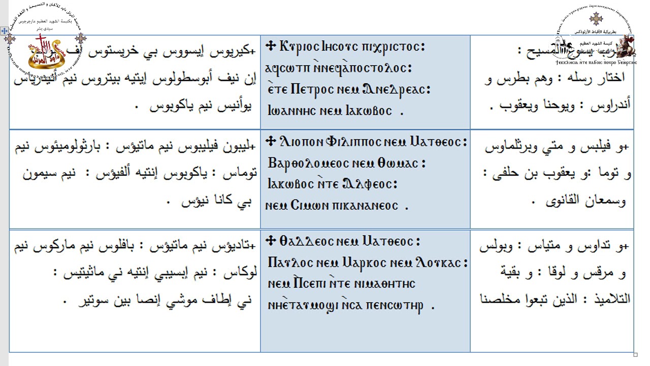 ذكصولوجية الرسل | المرتل \ شفيق سمير