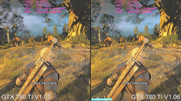 The Witcher 3 V1.06 Vs V1.07 FPS Comparison GTX 780 TI Kepler #RV
