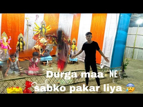 Durga maa ne sabko pakar liya   finally Durga maa hamare Goan main aa gayi   Jai Durga maa