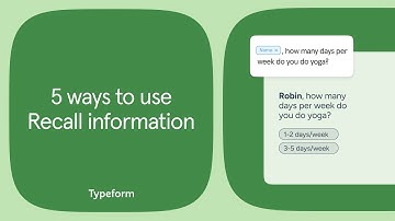 5 ways to use Recall information | Typeform Help Center