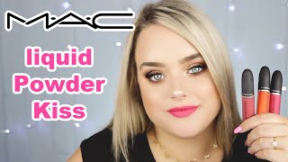 NEW MAC POWDER KISS LIQUID LIPSTICKS TRYON |courtneyroshell