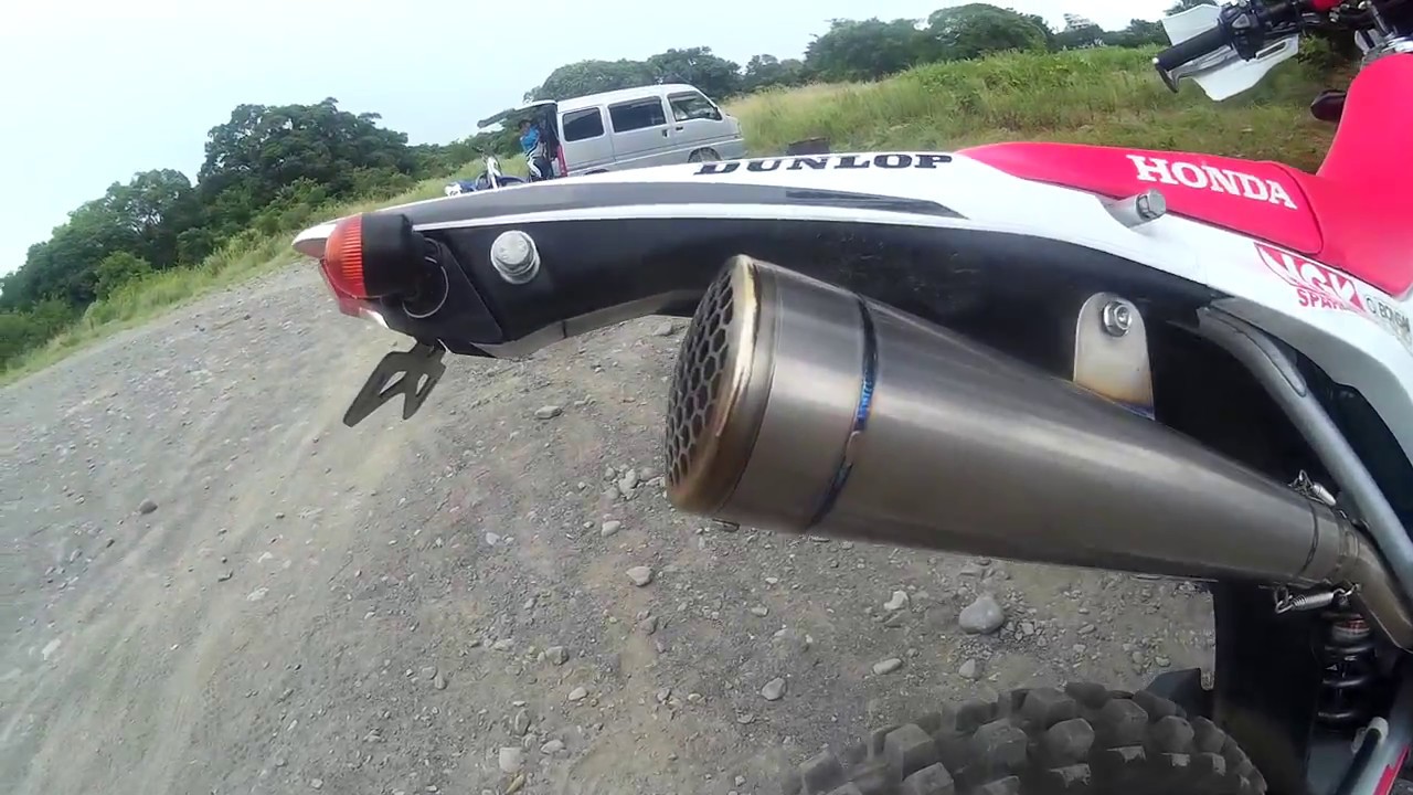 CRF250L：LCIチタン製コニカルマフラー音量チェック(激やばっ) - 汚れSR