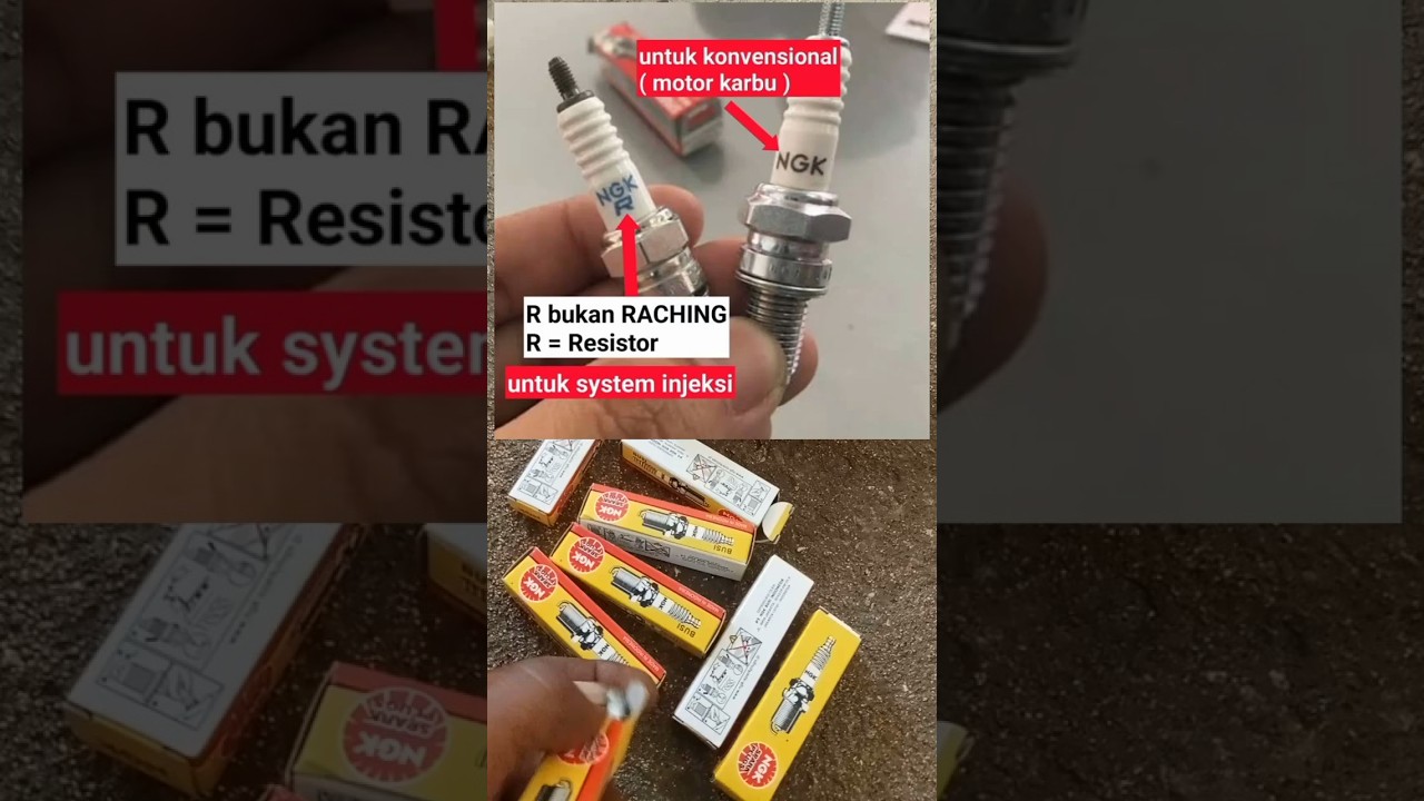 Cara membedakan busi motor karbu dan injeksi