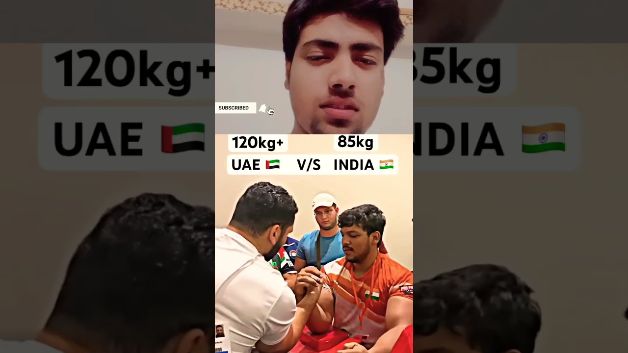 Uae 120kg Vs India 85kg Armwrestling Shorts Power