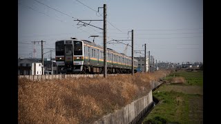 ２１１系Ｋ５１編成海蔵川橋梁通過(2020.3.21)