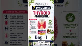 Thyroid hormon imbalance in Male Day 1 #thyroid #drpreeti #homeopathicmedicine #ytshorts #shorts2026