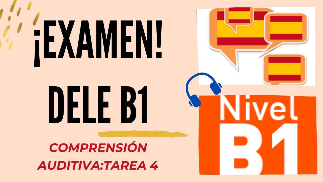¡EXAMEN DELE B1 EN VIVO! Listening Tarea 4 - Respuestas al Final - YouTube