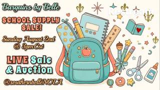 SCHOOL SUPPLY #sale  #auction  - BARGAINS BY BELLE - Come shop, chat & bid