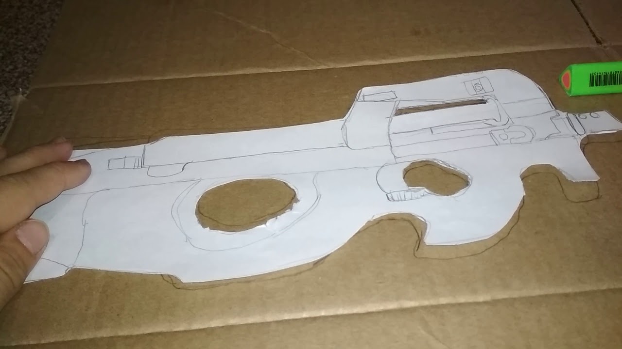 Чертеж p90 из дерева