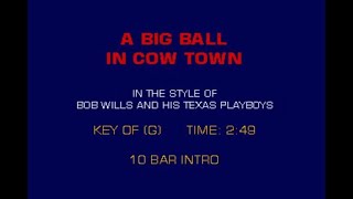 Bob Wills Big Ball's In Cowtown karaoke songs karaoke lyrics