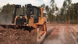 Cat d6r ดันดินปรับนาแบบ เร็ว แรง ท่อลั่นๆๆ อัดเต็มใบมีดไหวมั๊ย?