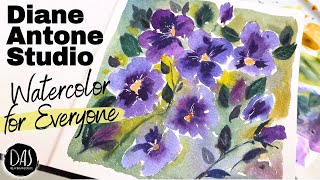 How to Paint Pansies in Watercolor PLUS MY Secret Way to Successful Florals (in my new sketchbook!)