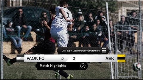 Τα στιγμιότυπα του Κ20 ΠΑΟΚ-ΑΕK -PAOK TV