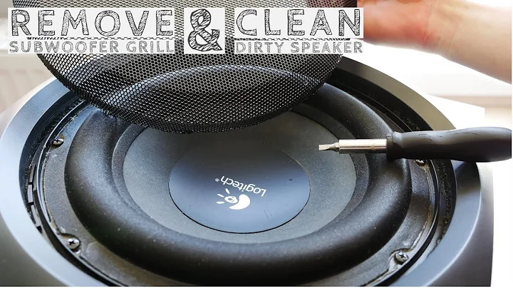How to EASY remove Logitech subwoofer grill and clean DIRTY speaker