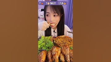 Fast Eating Challenge ( 7 🍗, 7 eggs omlette, 1.7lb Ramen ) | #asmr #food #eating #funny #shorts