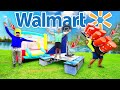 Walmart 1v1v1 Boat Build Fishing Challenge (Rod, Reel, Lures!)